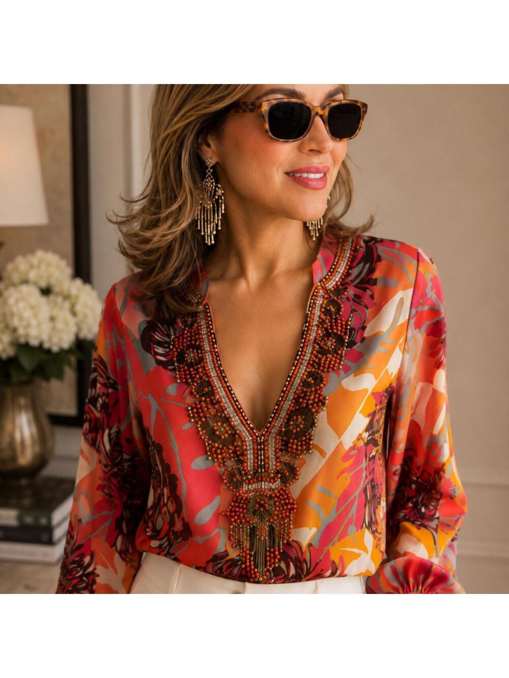 Judith Leiber Tortoiseshell Frame Sunglasses